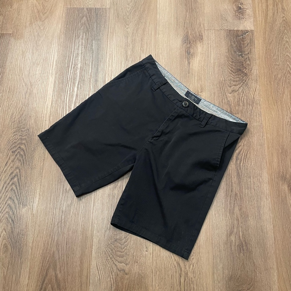 Blue Crown Slim Chino Shorts, 33 waist, Black